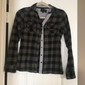 Flannel in light gray and dark gray